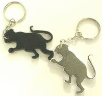Monkey Shape Aluminum Bottle Opener w/Keychain - Openers, Key Chains / Rings