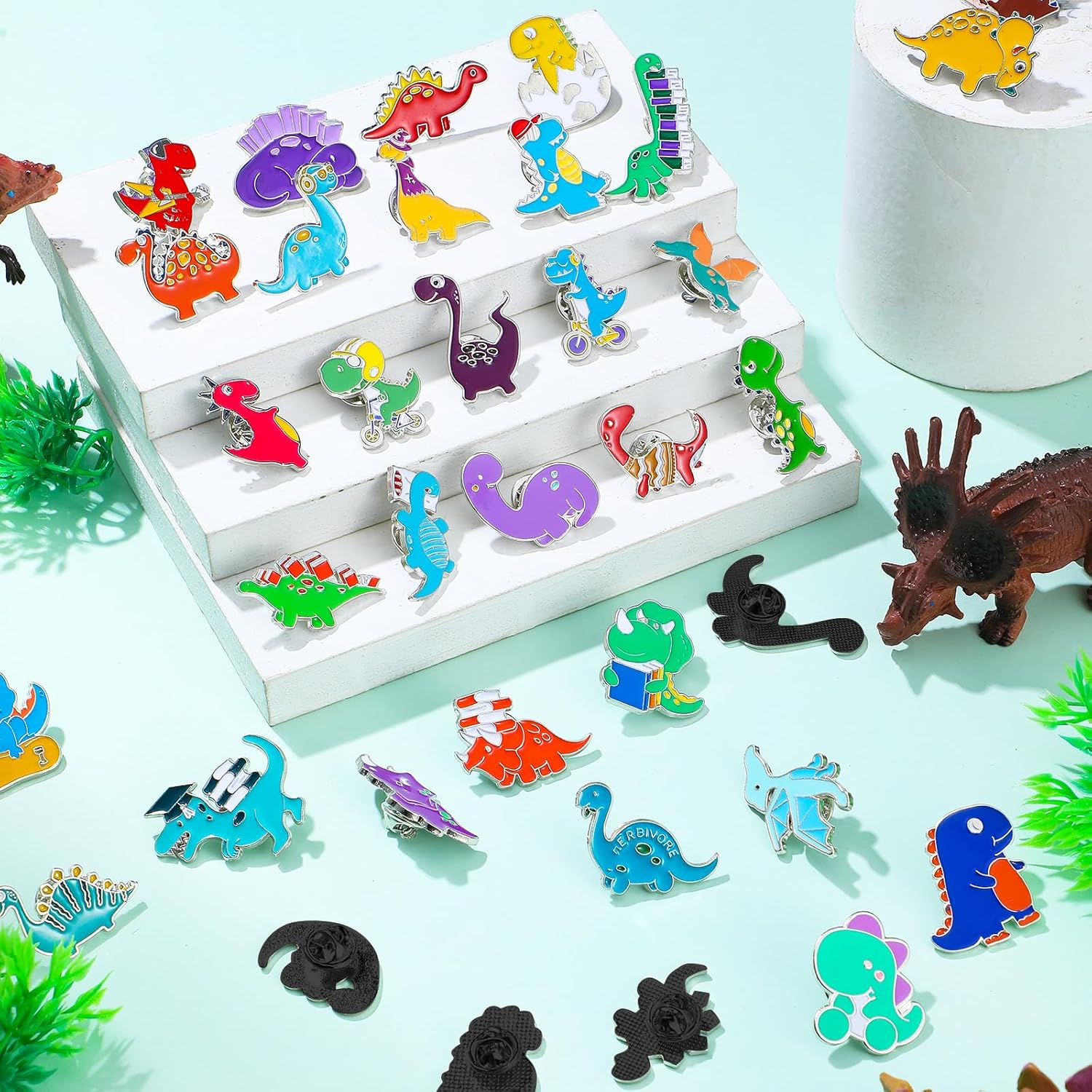 Custom Dinosaur Cute Enamel Lapel Pins Brooch Pin Badge Cartoon Backpacks Pins - Pins, Emblems