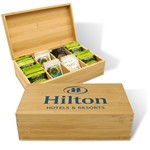 Bamboo Wood Tea Bag Storage Box, Full Color