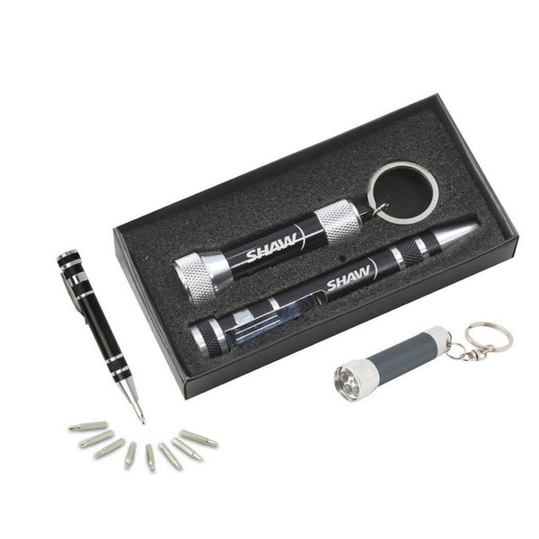Gift Set With Kf100 Keychain Light & Km401 Screwdriver