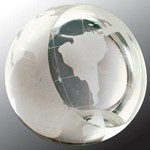 Crystal Globe Paperweight - PWGT03-02D