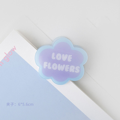 Cloud Shaped Acrylic Album Memo Clip Bag Binder Sealing Clip Food Bag Clamp-Two Sides Printing - Binders, Seals