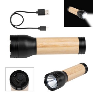 Bamboo Rechargeable Led Flashlight