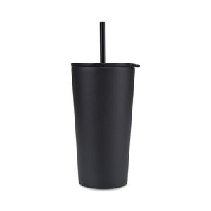 Aviana™ Rowan Recycled Straw Tumbler - 17 Oz. - Black