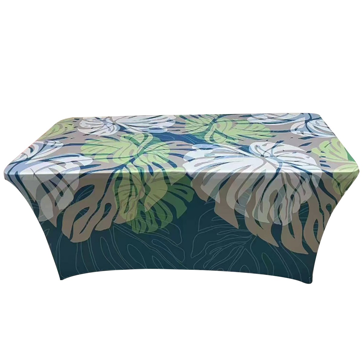 8' Full-Color Stretch Tablecloth – Polyester/Spandex 180GSM - Tablecloths, Displays