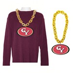 Big Gold Acrylic Necklace #CY W/ Custom EVA Tag