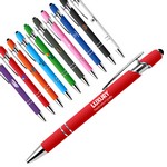 Promotional Soft-Touch Stylus Aluminum metal Retractable ballpoint pen
