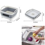 Collapsible Dish Basin with Drain Plug