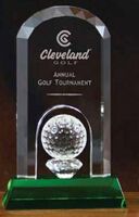 Crystal On The Green Award (5"x8½") - Awards, Crystal