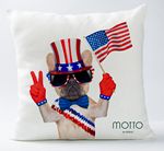 American Dog Throw Pillow 18''