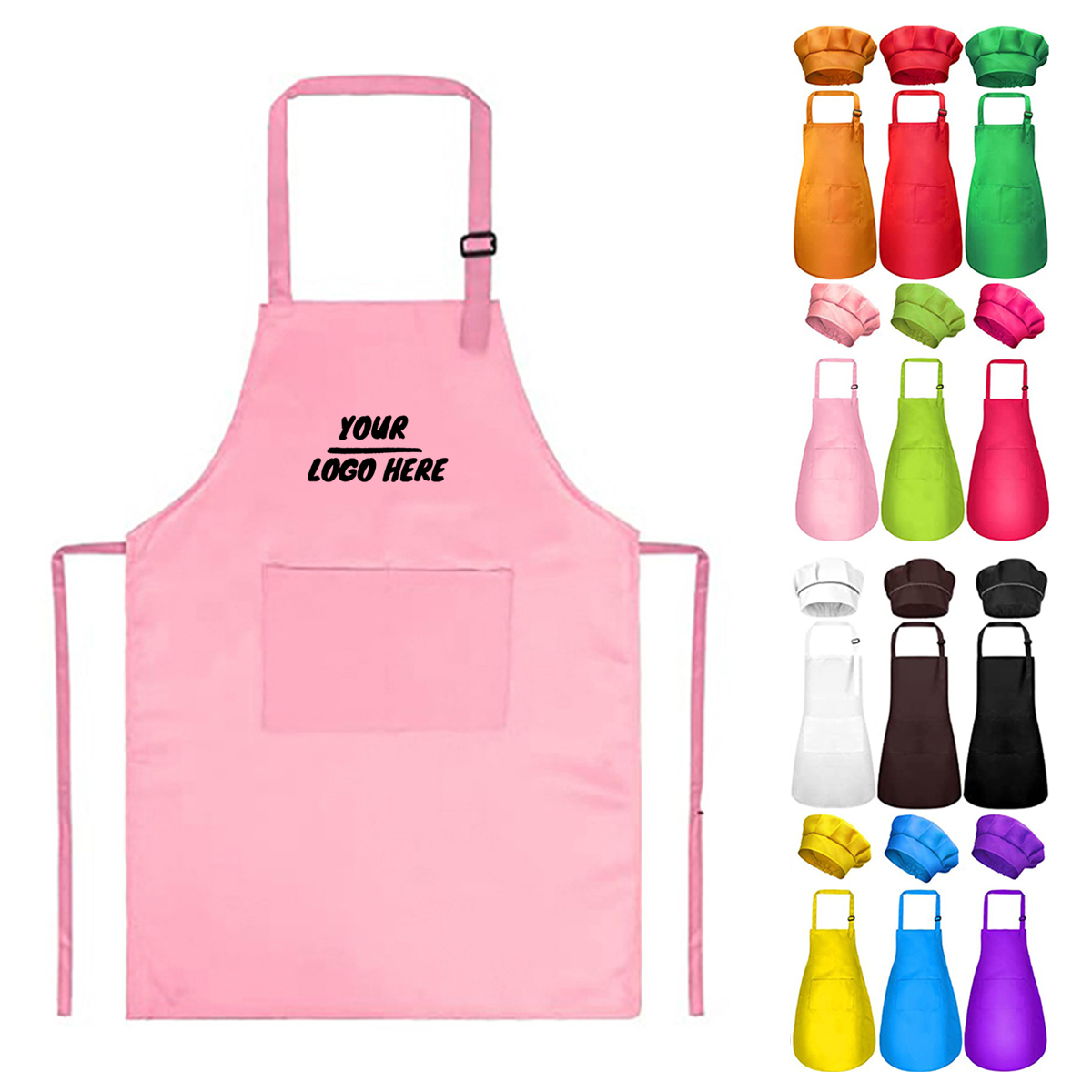 Kids Apron Chef Hat Set - Aprons