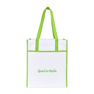 Harlow Laminated Recycled Shopper - Lime Green