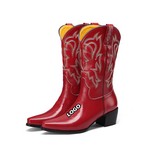 Mid Calf Embroidered Western Boots