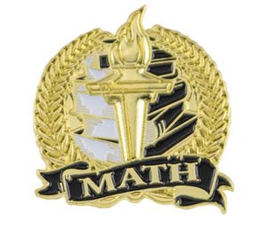 Bright Gold Academic Math Lapel Pin (1-1/8")