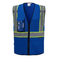 3C Products ANSI 107-2020 Class 1 Type O, Royal Blue Safety Vest with Multi Pockets - Vests, Uniforms