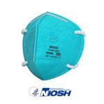 Blue folded N95 Face Mask Particulate Filtering Respirator