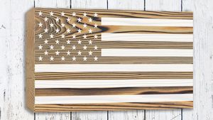 American Flag Wood Plank Size: 5 1/2" t x 10" w x 3/4" d
