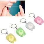 Plastic Tooth Shaped Dental Floss Keychain