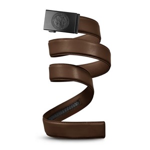 Mocha Brown Leather Belt w/40mm Army Gunmetal Buckle