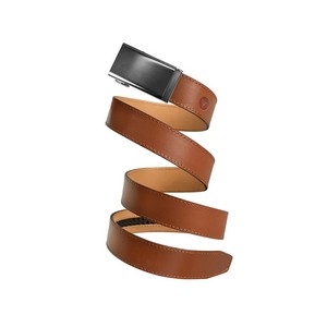 Cuoio Brown Italian Full Grain Leather Belt w/35mm Solid Gunmetal Buckle