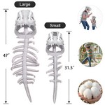 Dinosaur Skeleton Costume Plush Wearable Dino Outfit with Headgear Spine