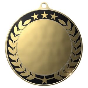 Textured Black Wreath Medallions