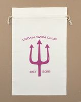 10"x 16" Duplex 100% Cotton Drawstring Bag - Bags, Pouches
