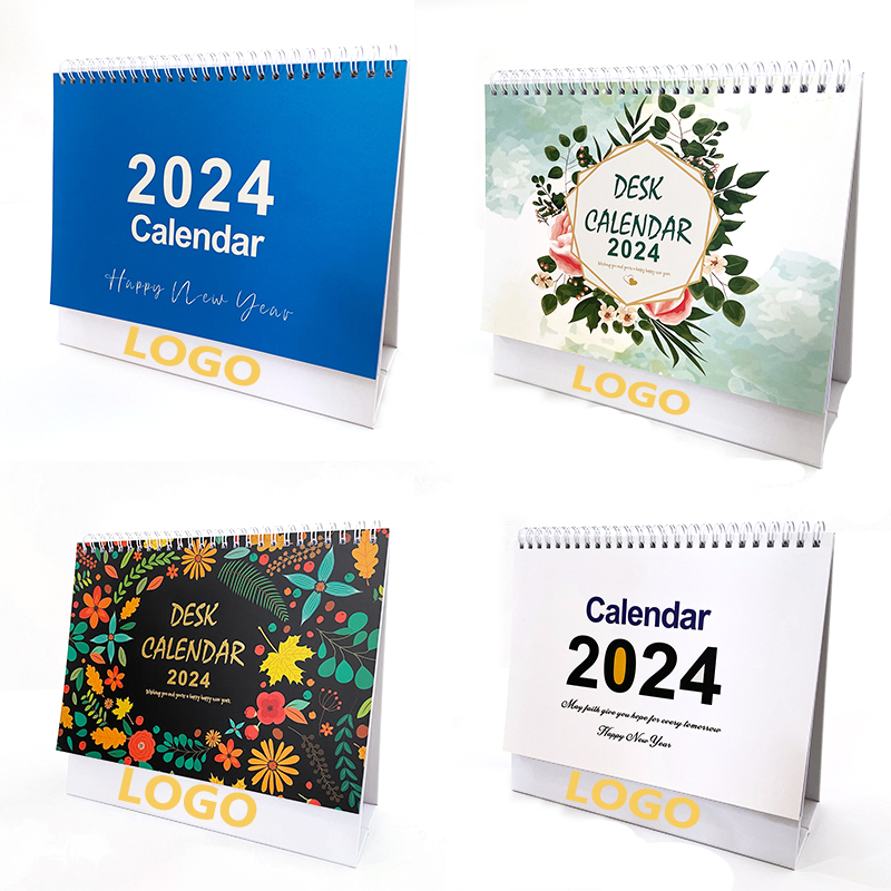 9"x7 1/2" 2024 Custom Standing Desk Filp Calendar - Calendars
