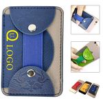 Leather Debossed Cell Phone Card Holder