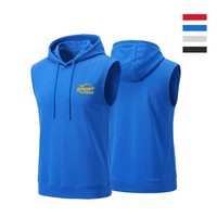 Sleeveless Cotton Performance Gym Hoodie - Tank Tops, Hoodies