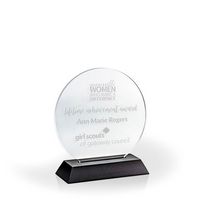 Circle of Excellence Award with Black Wood Base, Medium - Engraved