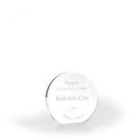Halo Beveled Crystal Circle, Medium
