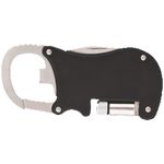 Bottle Opener Carabiner With Flashlight & Knife