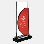 Red Half Moon Award with Black Base