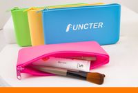 Portable Silicone Zipper Bag Multi Purpose Soft Organizer Bag Makeup Bag - Bags, Cases