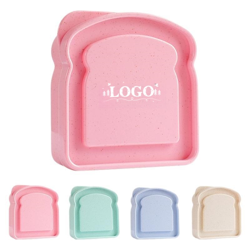 14oz Reusable Toast-Shaped Sandwich Lunch Box - Plates