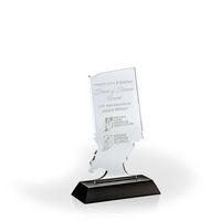 Indiana Award with Black Wood Base - Engraved
