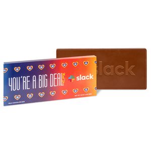Giant 1LB Custom Molded Chocolate bar in Full Color Gift Box