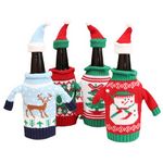 Christmas Wine Bottle Sweater Cover Set