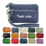 Leather Coin Purse With Wrist Strap