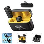 Dual Wireless Lapel Microphone with Charging Case