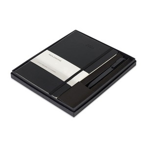 Moleskine® Hard Cover Large 12-Month Weekly 2026 Planner and GO Pen Gift Set - Black
