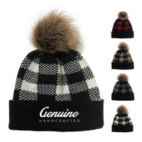 Winter Plaid Beanie - Beanies
