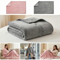 Portable Flannel Outdoor Travel Blanket - Blankets, Travel Kits