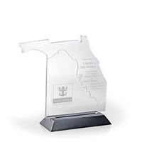 Florida Award with Black Wood Base - Engraved