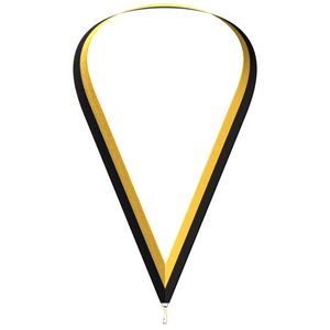 Black & Gold Neckband (7/8" x 34")