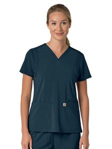 Carhartt Scrubs - Force Cross-Flex - Women's Three-Pocket Flex Panel V-Neck Top