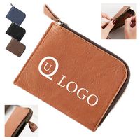 Pu Zippered Coin Purse - Purses, Bags