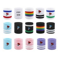 Terry Cloth Cotton Badminton Sport Wristband Embroidery - Wristbands, Headbands