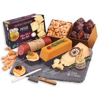 Genuine Slate Cheese Plate with Party Favorites - Food, Trays